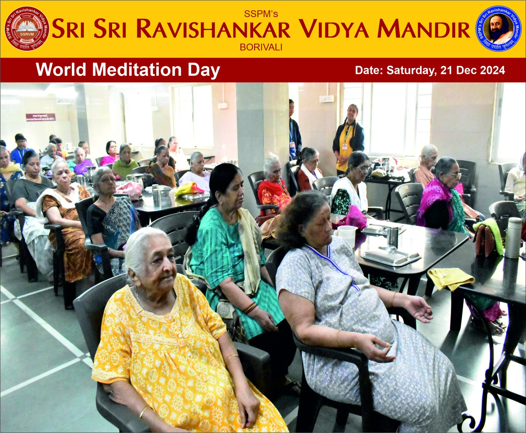World Meditation Day - Adhaar Old Age Home